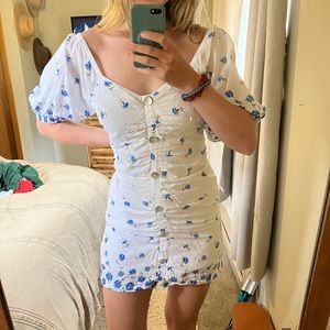 White floral dress- worn once